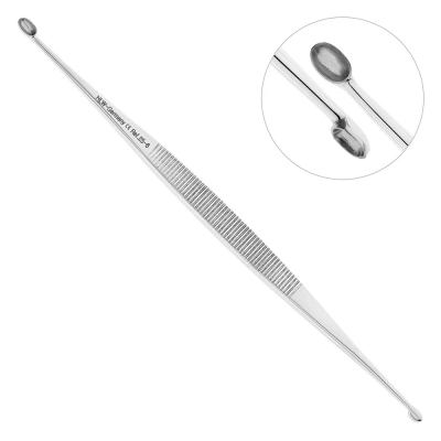 Ложка кюретажная Williger, овальная, прямая, 3,0-3,5 мм, 25-6*