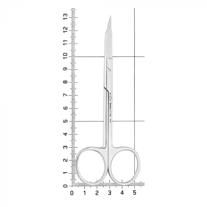 Ножницы хирургические хирургические изогнутые Goldmann-Fox, 12,5 см, зубчатые, 19-6*