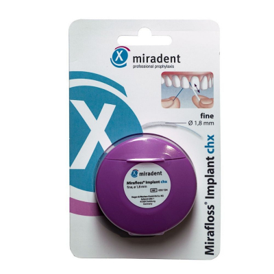 Флосс Miradent Mirafloss Implant chx 1,5 мм