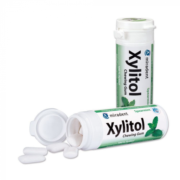 Жевательная резинка Miradent Xylitol Chewing Gum Мята, 30 гр