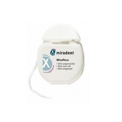 Зубная нить Miradent Mirafloss невощеная, 20 м