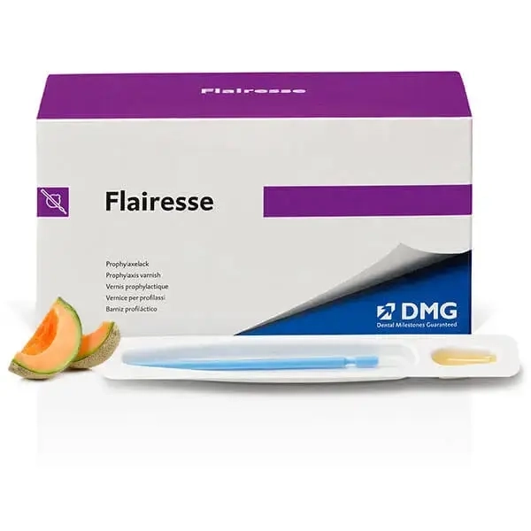 Профилактический лак Flairesse со вкусом дыни, 35 отдельных доз (по 0,4 мл)