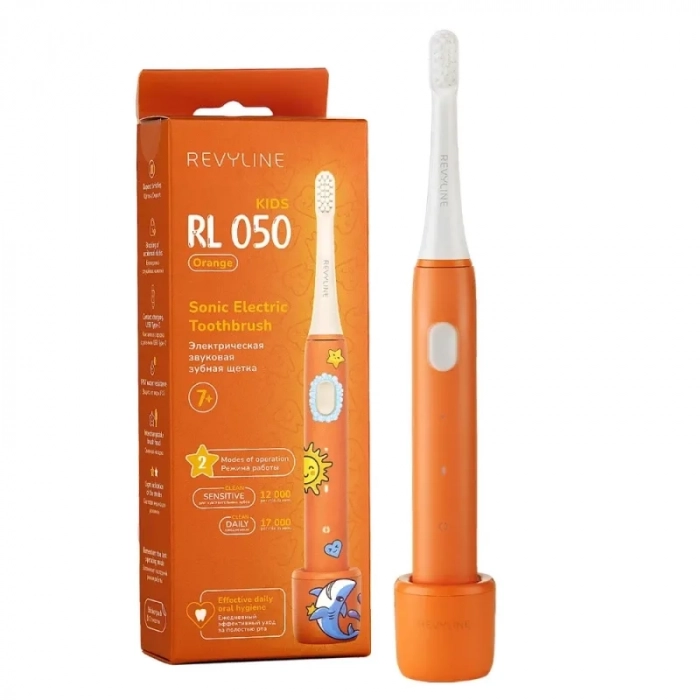 Электрическая зубная щетка Revyline RL 050 Kids Оранжевая (7+)