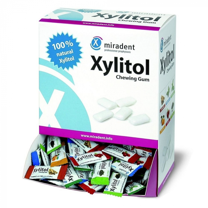 Жевательная резинка Miradent Xylitol Chewing Gum, ассорти 200 шт х 2