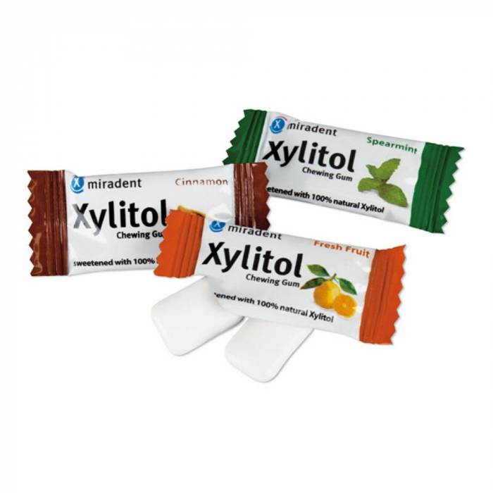 Жевательная резинка Miradent Xylitol Chewing Gum, ассорти 200 шт х 2