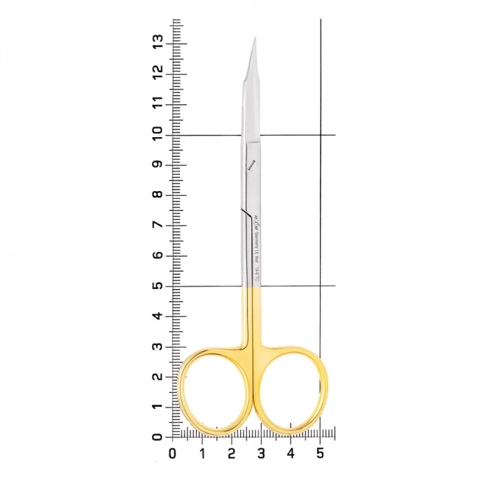 Ножницы хирургические изогнутые Goldmann-Fox TC, 12,5 см, карбит вольфрамовые вставки, 19-6TC*