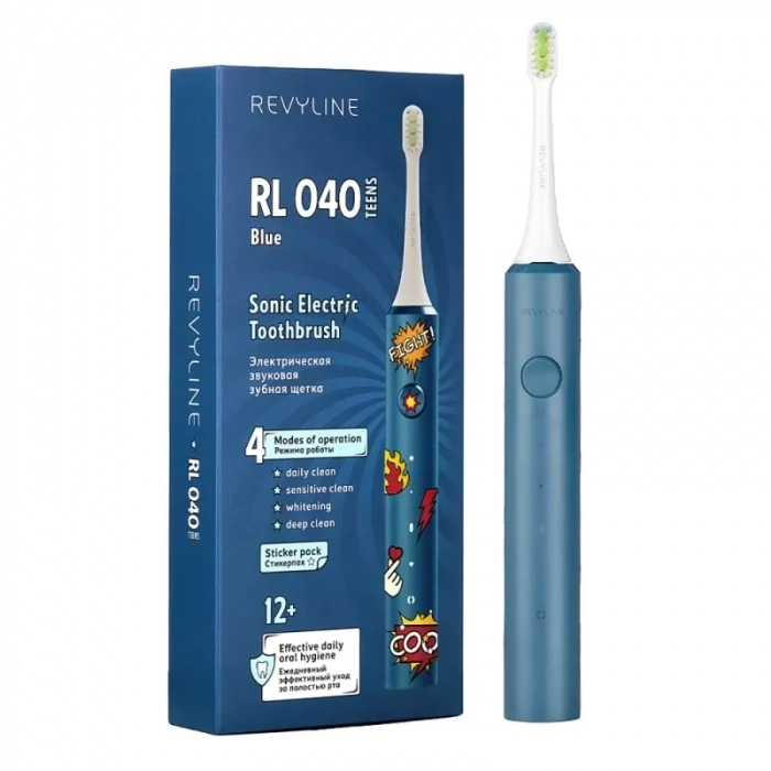 Электрическая зубная щетка Revyline RL 040 Teens Голубая (12+)